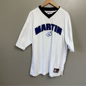 Vintage Y2K Tshirt Mark Martin Mens XL Nascar V Neck blue Chase Authentics